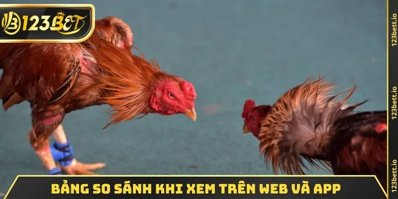 Bảng so sánh khách quan khi xem trên web và app